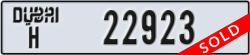 dubai - code - H - number -22923