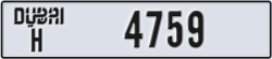 dubai - code - H - number -4759