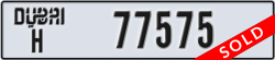dubai - code - H - number -77575