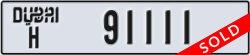 dubai - code - H - number -91111