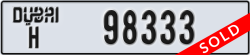 dubai - code - H - number -98333