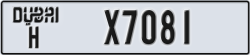 dubai - code - H - number -X7081
