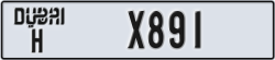 dubai - code - H - number -X891