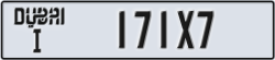 dubai - code - I - number -171X7
