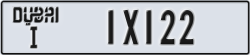 dubai - code - I - number -1X122