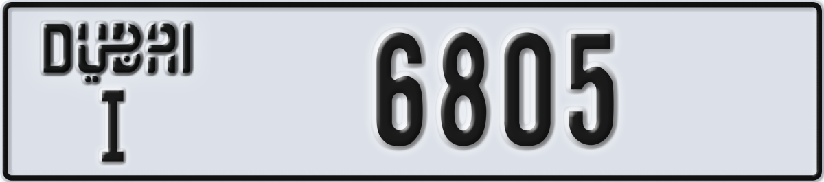 dubai License Plate Number 6805 Code I