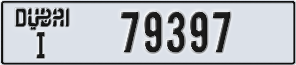 dubai License Plate Number 79397 Code I