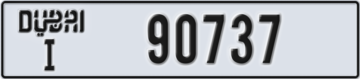 dubai License Plate Number 90737 Code I