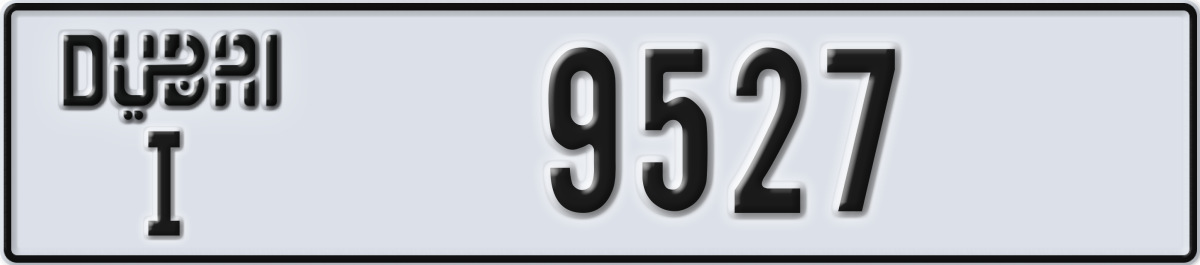 dubai License Plate Number 9527 Code I