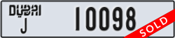 dubai - code - J - number -10098