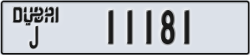 dubai - code - J - number -11181
