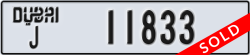 dubai - code - J - number -11833