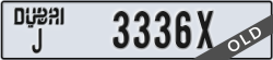 dubai - code - J - number -3336X