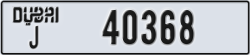 dubai - code - J - number -40368