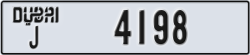 dubai - code - J - number -4198