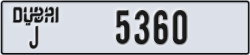 dubai - code - J - number -5360