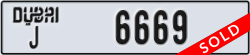 dubai - code - J - number -6669