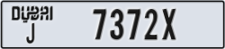 dubai - code - J - number -7372X
