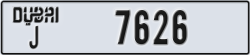 dubai - code - J - number -7626