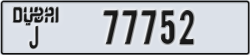 dubai - code - J - number -77752
