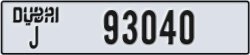 dubai - code - J - number -93040