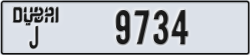 dubai - code - J - number -9734