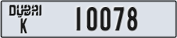 dubai - code - K - number -10078