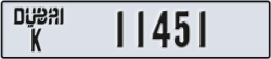 dubai - code - K - number -11451