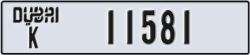 dubai - code - K - number -11581