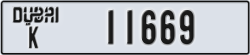 dubai - code - K - number -11669