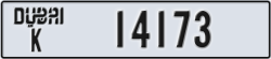 dubai - code - K - number -14173