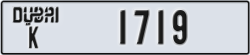 dubai - code - K - number -1719