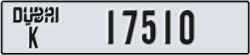 dubai - code - K - number -17510