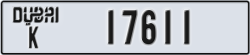 dubai - code - K - number -17611