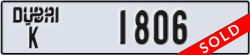 dubai - code - K - number -1806