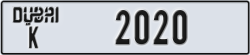 dubai - code - K - number -2020
