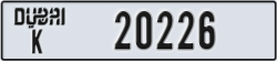dubai - code - K - number -20226