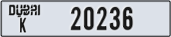 dubai - code - K - number -20236