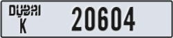 dubai - code - K - number -20604