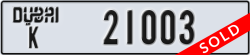 dubai - code - K - number -21003