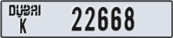 dubai - code - K - number -22668