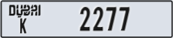 dubai - code - K - number -2277