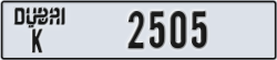 dubai - code - K - number -2505