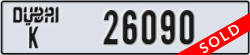 dubai - code - K - number -26090