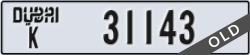 dubai - code - K - number -31143