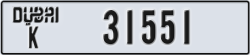 dubai - code - K - number -31551