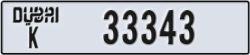 dubai - code - K - number -33343