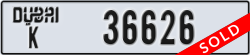 dubai - code - K - number -36626