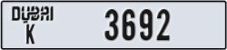 dubai - code - K - number -3692