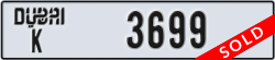 dubai - code - K - number -3699